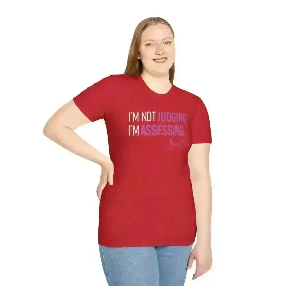 Assessing Not Judging Healthcare Shirt - Nurse Gift - EMT CNA Mental Health Tee - Medical Student Humor - Gildan 64000 - InkRevive Supply Co.