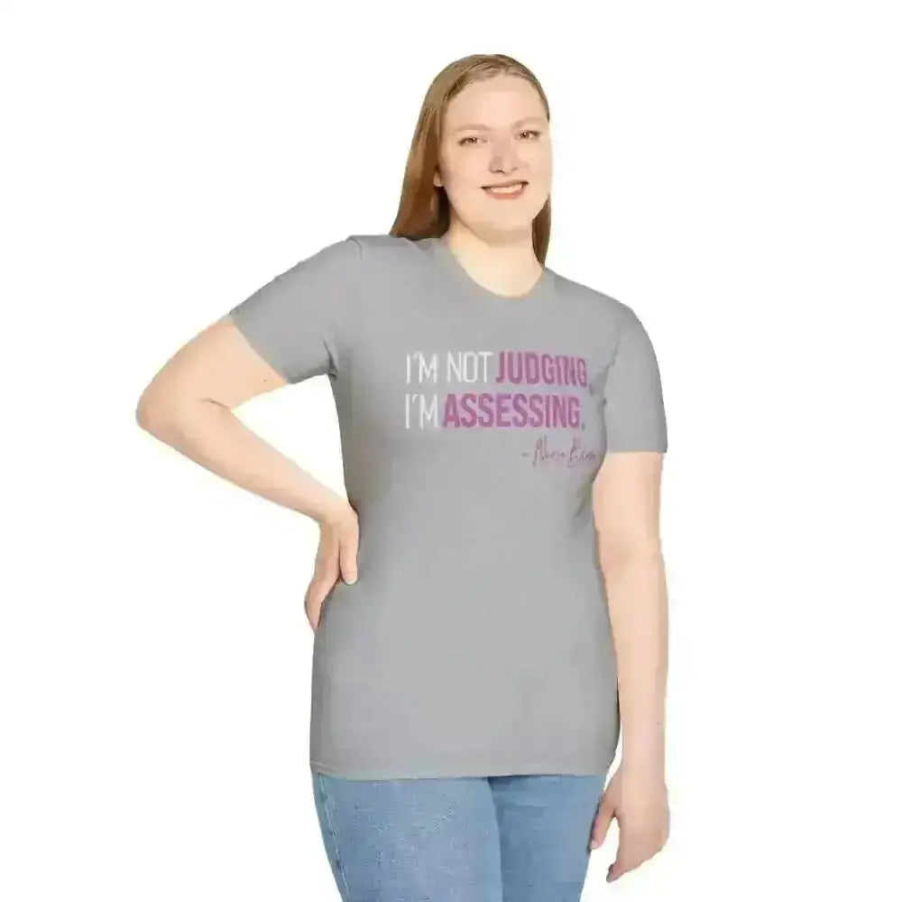 Assessing Not Judging Healthcare Shirt - Nurse Gift - EMT CNA Mental Health Tee - Medical Student Humor - Gildan 64000 - InkRevive Supply Co.