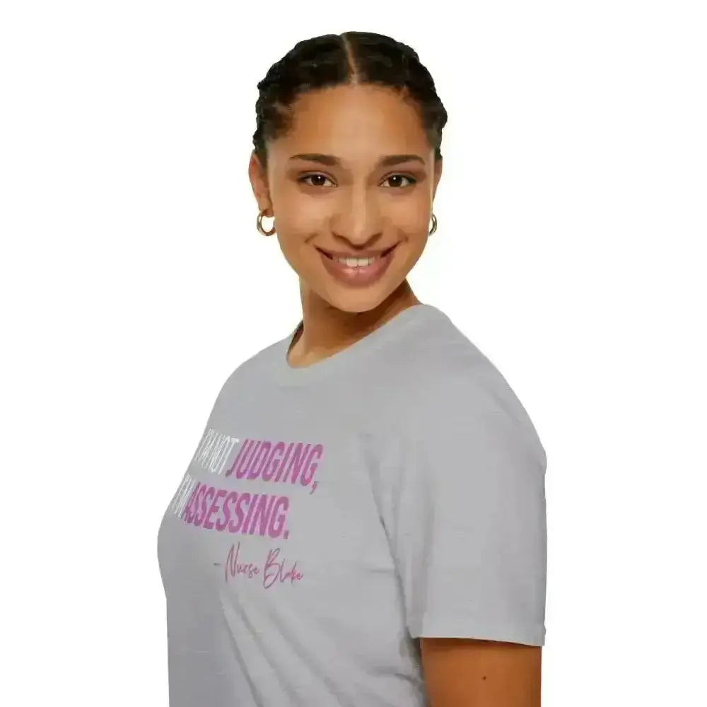 Assessing Not Judging Healthcare Shirt - Nurse Gift - EMT CNA Mental Health Tee - Medical Student Humor - Gildan 64000 - InkRevive Supply Co.