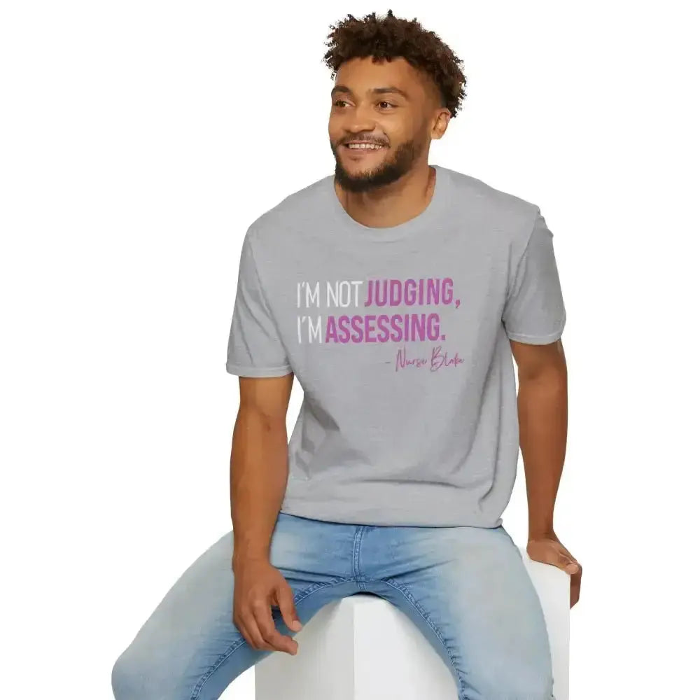 Assessing Not Judging Healthcare Shirt - Nurse Gift - EMT CNA Mental Health Tee - Medical Student Humor - Gildan 64000 - InkRevive Supply Co.
