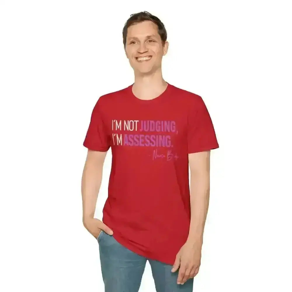 Assessing Not Judging Healthcare Shirt - Nurse Gift - EMT CNA Mental Health Tee - Medical Student Humor - Gildan 64000 - InkRevive Supply Co.