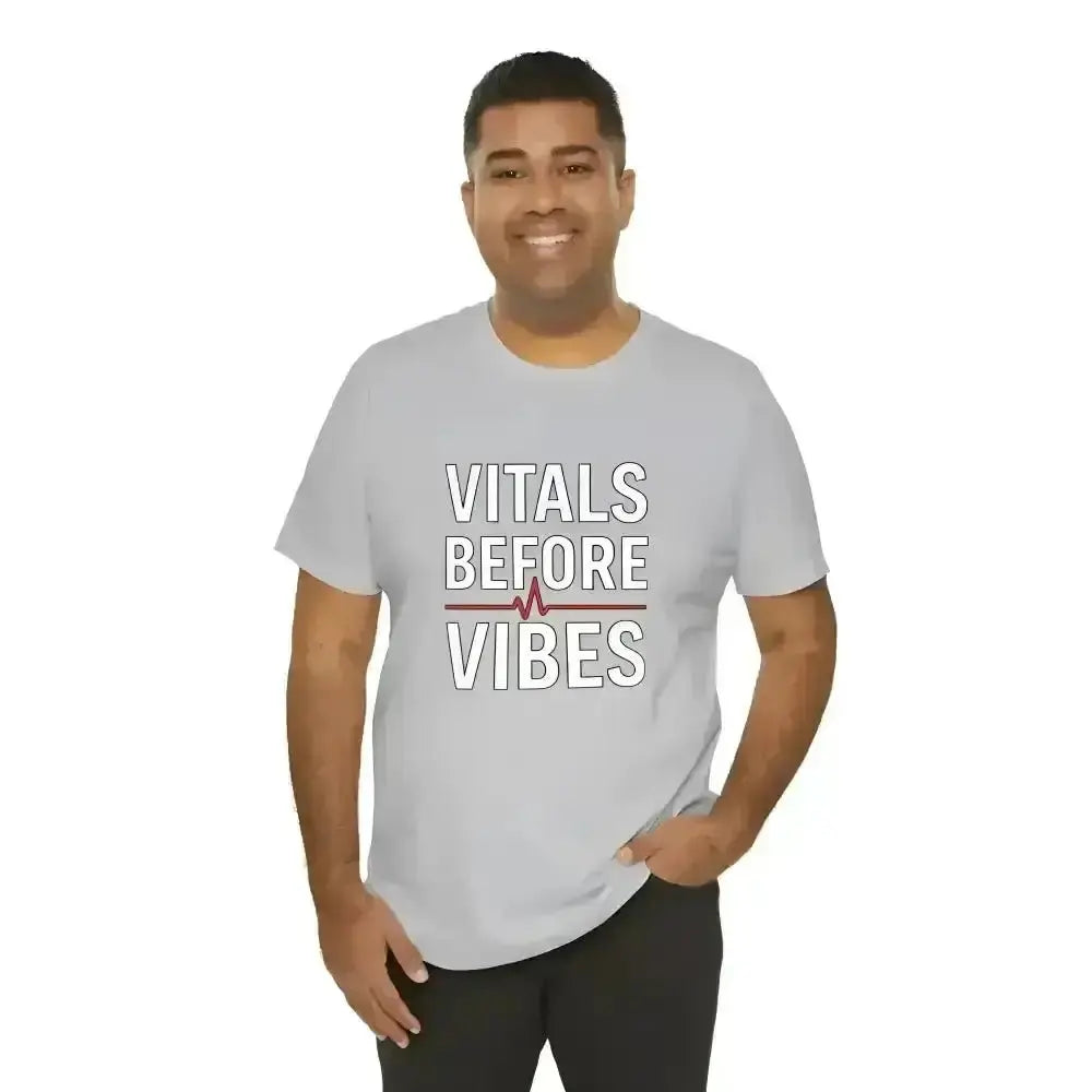 Vitals Before Vibes Healthcare T-Shirts - InkRevive Supply Co.